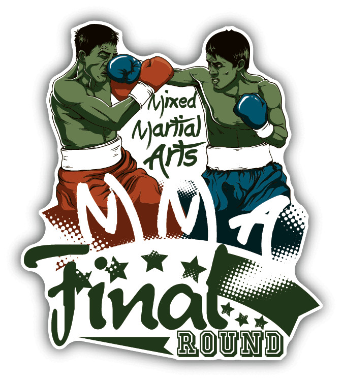 Mixed Martial Arts Final Round Car Bumper Sticker Decal