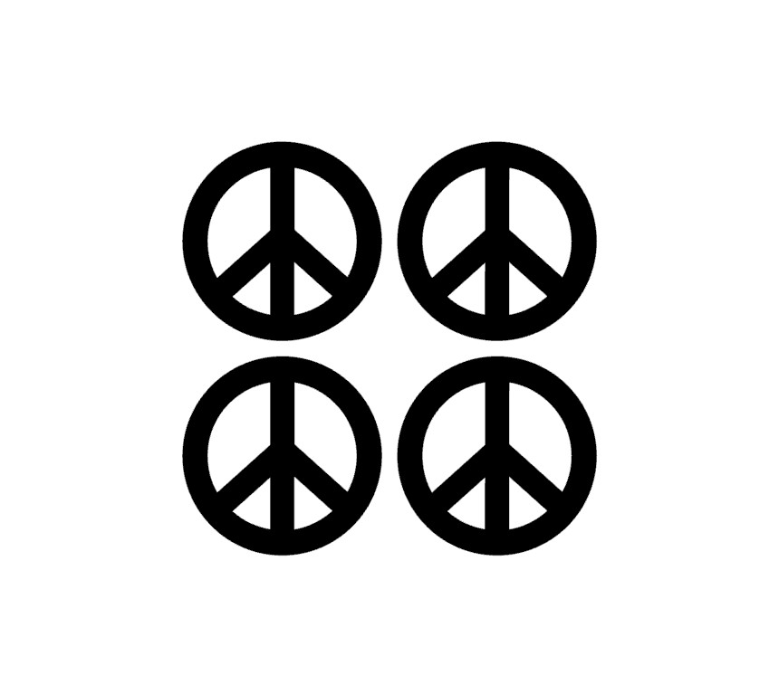 Holographic Sparkle Peace Sign Sticker Decals! – Choose a Size & Color!