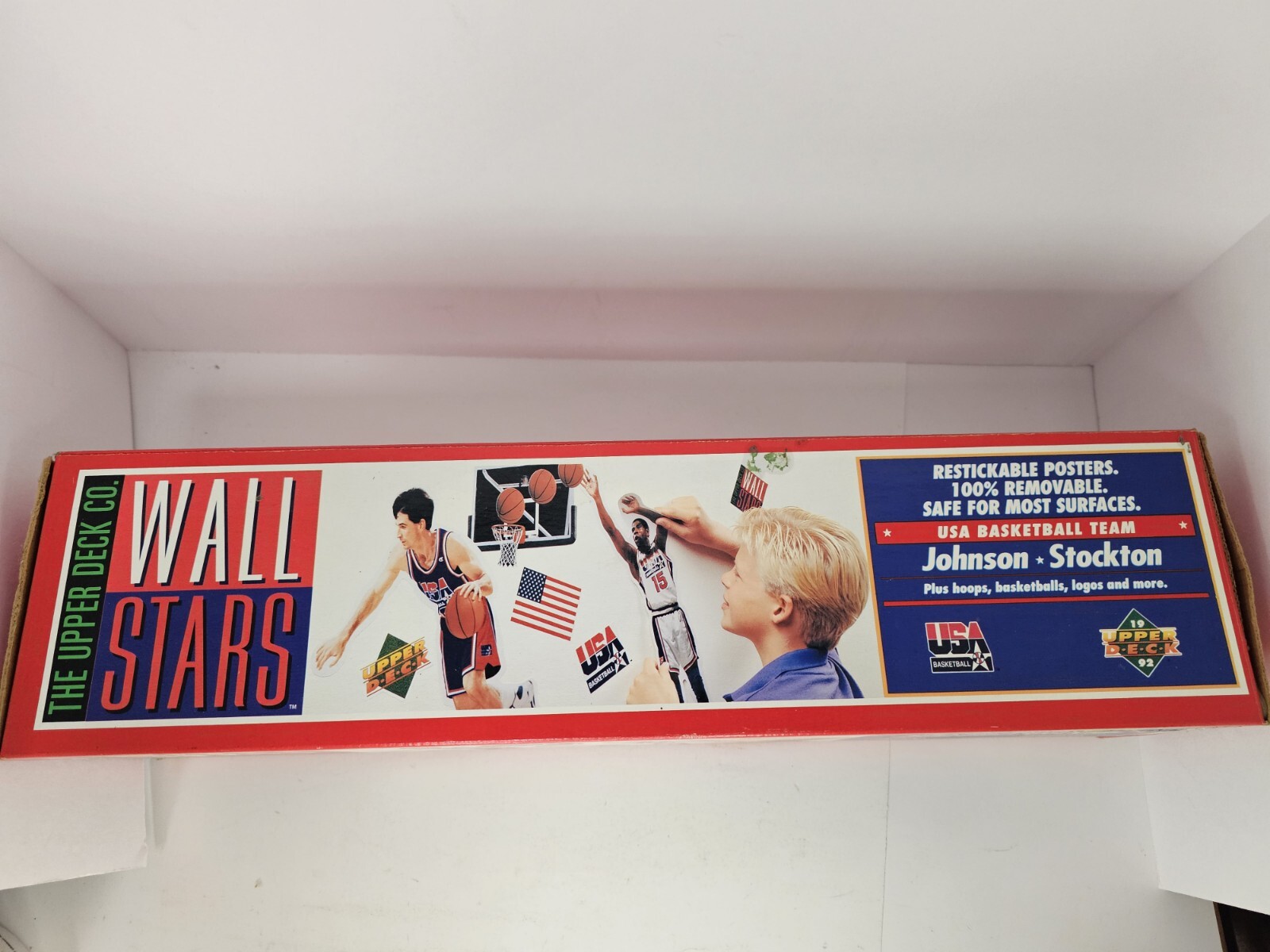 Upper Deck USA Dream Team Wall Stars Restickable Posters: Magic Johnson/John