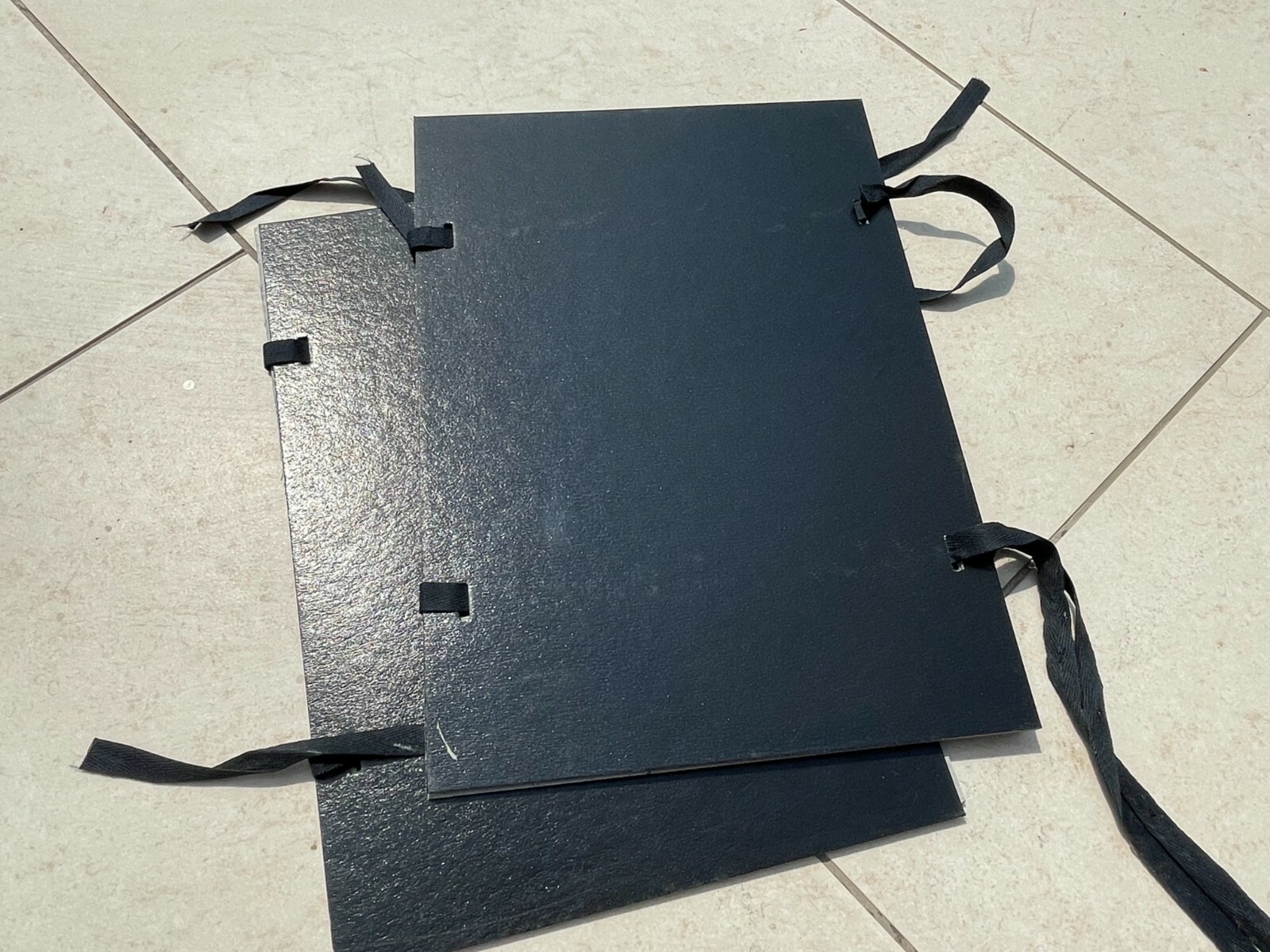 Hard Cover Portfolio Folder with Tie tapes Classic 8-1/4"x11-3/4"