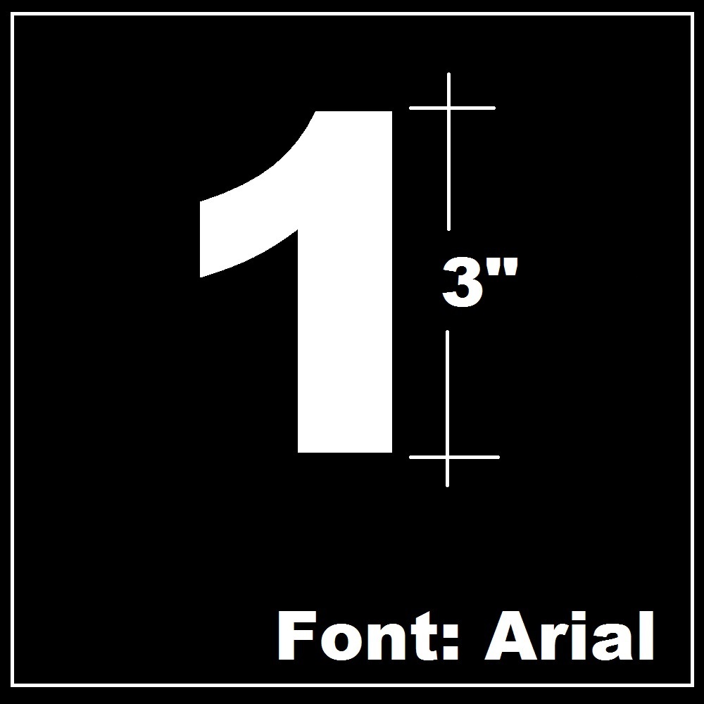 Lot of 40 – 3" Kit White Vinyl Mailbox, Tool Box, Locker Numbers Decal Stickers
