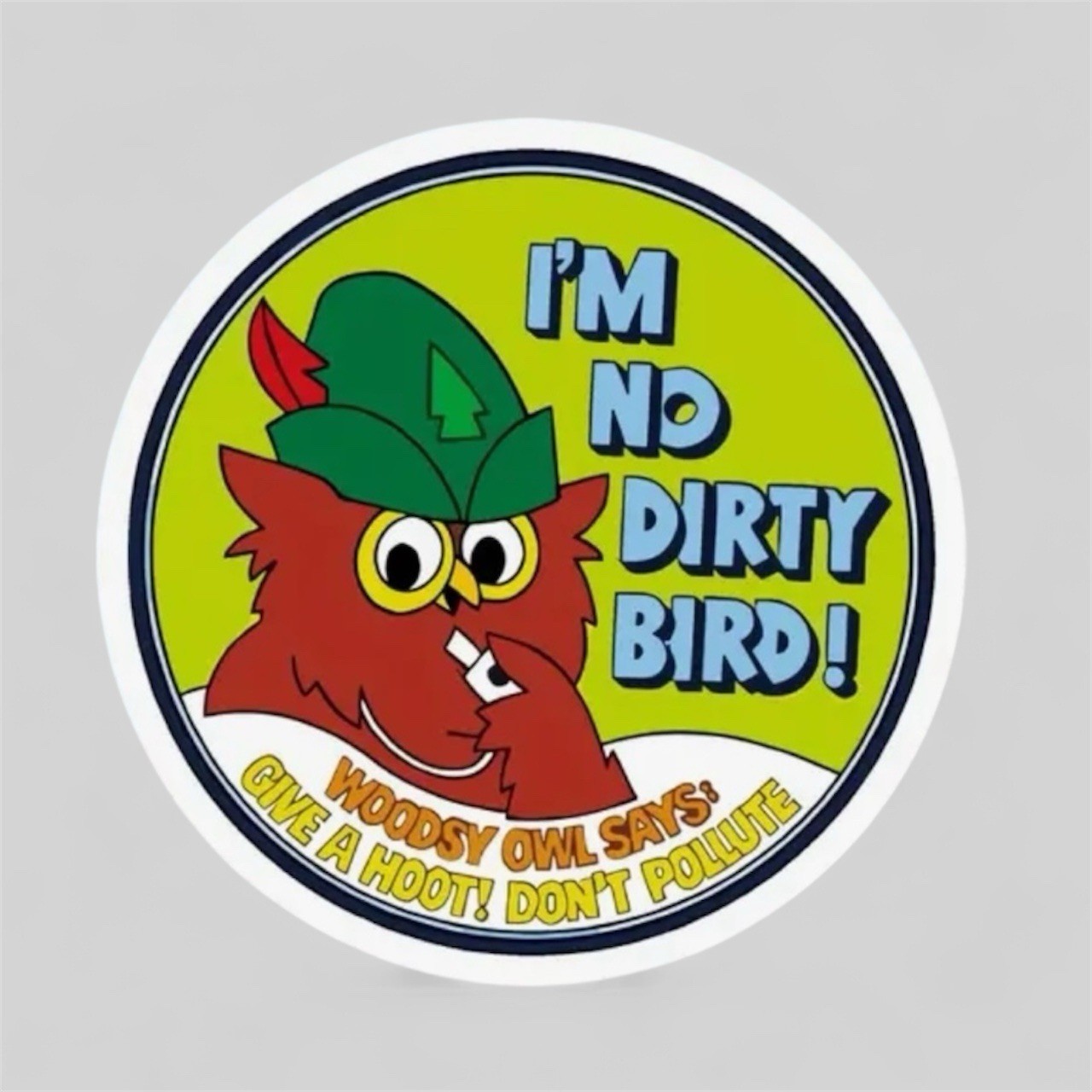Woodsy Owl Give A Hoot Don’t Pollute I’m No Dirty Bird 2” Vinyl Sticker Decal
