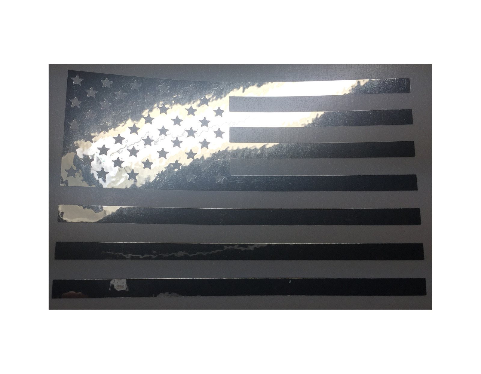 US Flag Sticker American Flag sticker All size regular Chrome Mirror Vinyl Color