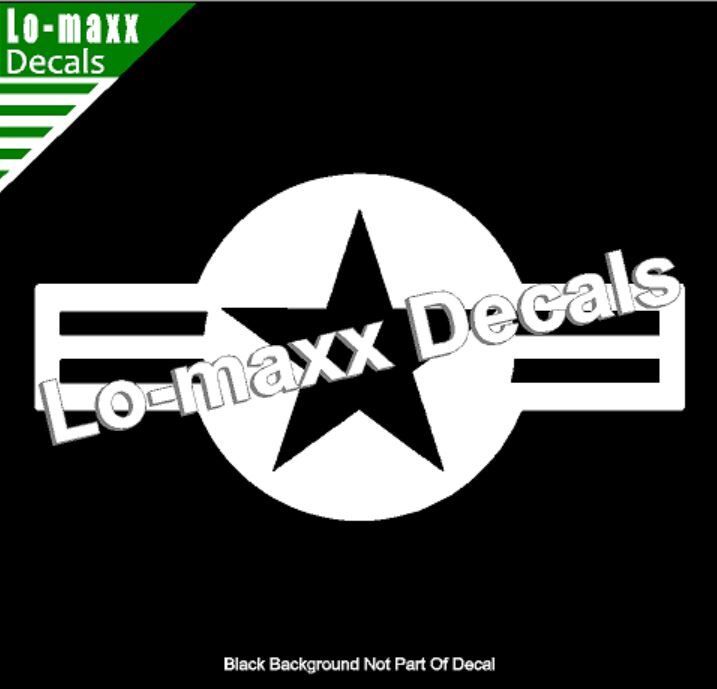 Modern US Air Force Military Combat Aircraft Roundel Insignia Vinyl Decal