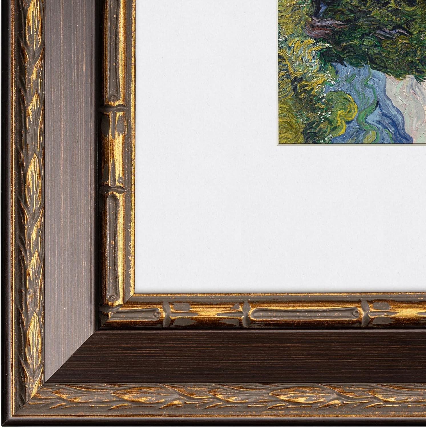 11×14 Vintage Picture Frame, Ornate Antique Bronze 11×14 Frame with Rea…