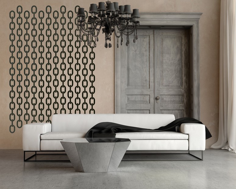 Chain Link Decal, Chain Link, Chain Wall Decal, Geometric Wall Decal