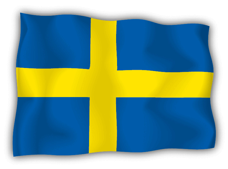Sweden Wave Flag Car Bumper Sticker Decal