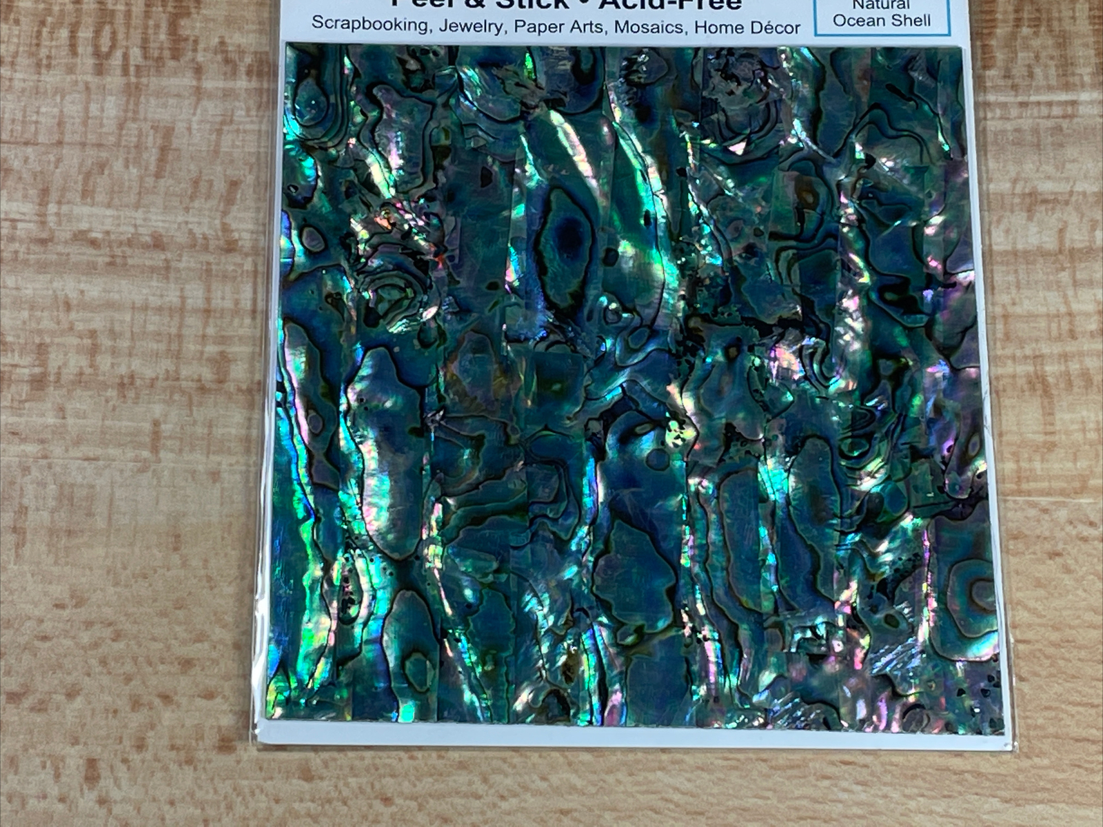 Natural Mother of Pearl Shell Peel & Stick Scrapbook Jewelry Home Decor 4×4 New