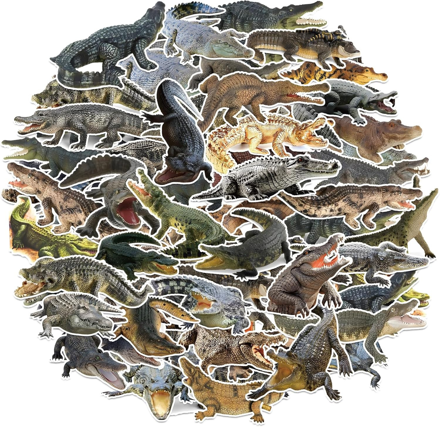 Alligator Stickers, 50PCS Realistic Animal Decor for Party Favors and School Pri