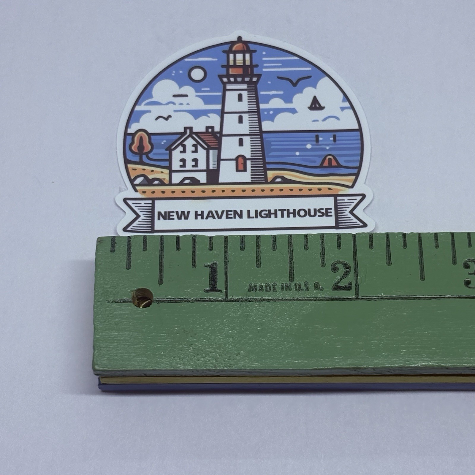 Connecticut State New Haven Lighthouse Sticker Vinyl USA Travel Souvenir Art Tc6