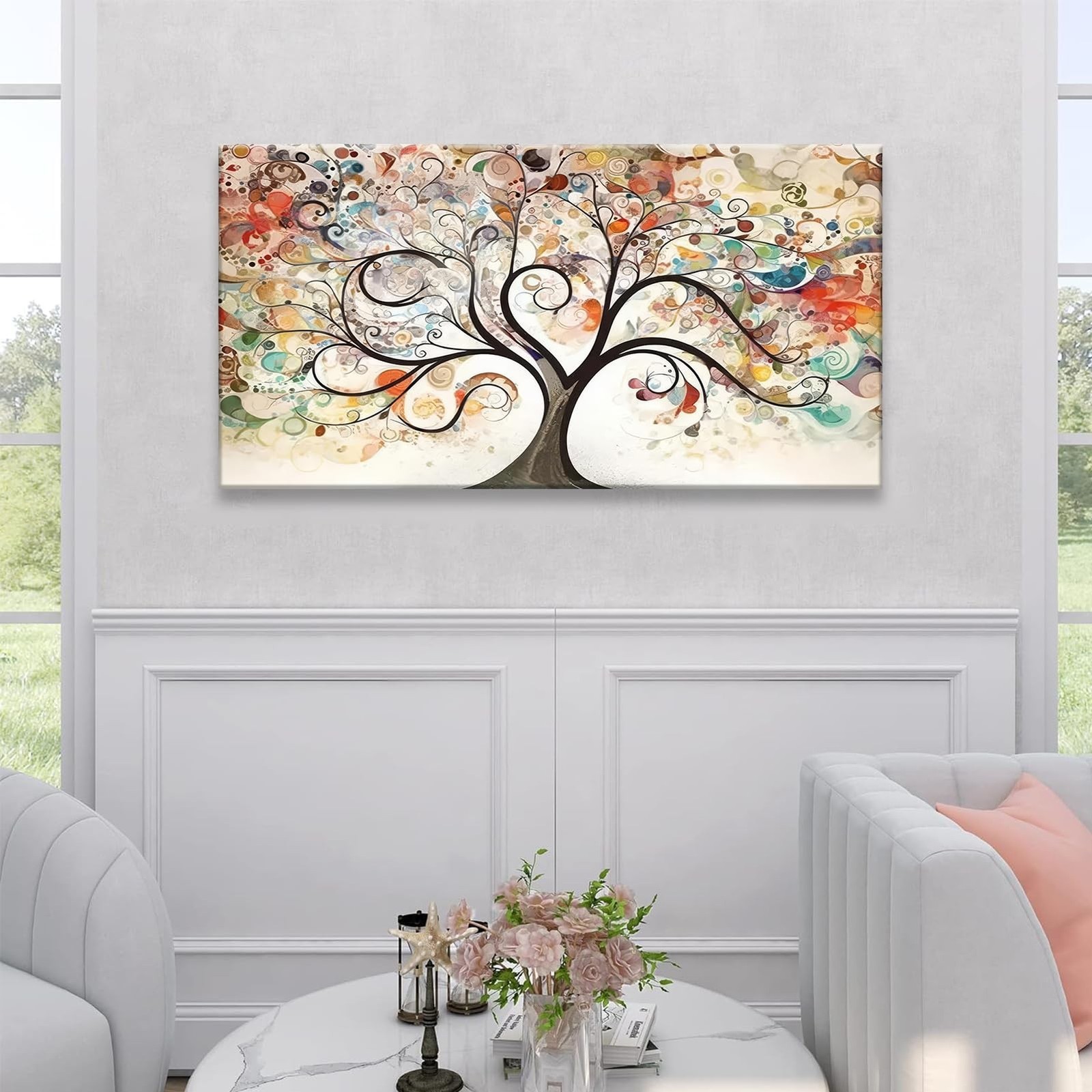 Tree of Life Canvas Wall Art Abstract plant picture Natural Scenery Poster Pr…