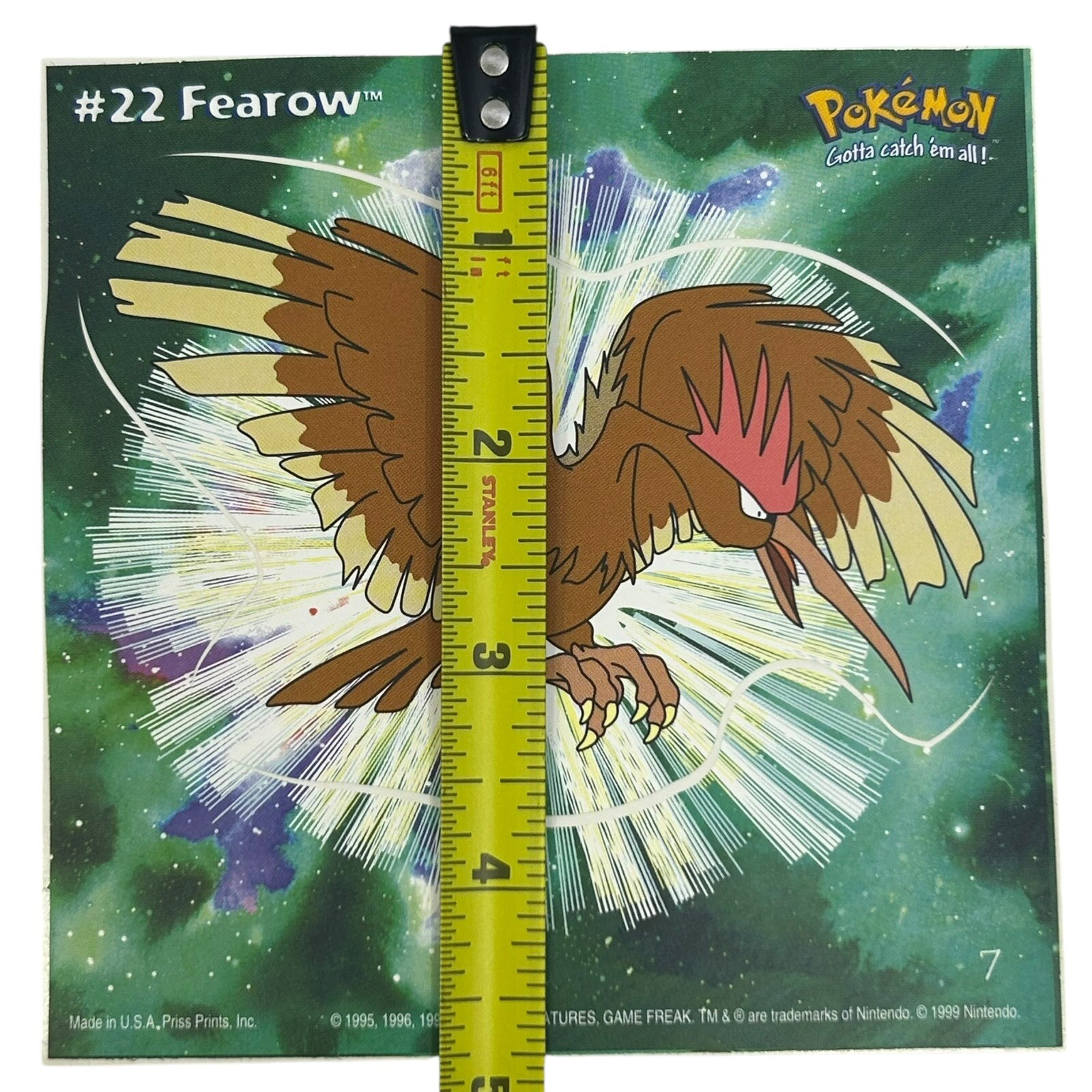 Pokemon Collect ’em Stick-Ups Fearow #22 Large 4” Sticker Priss Prints