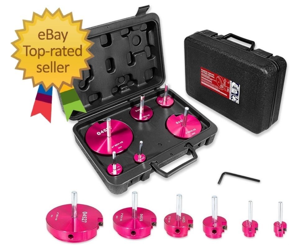 6PCS PVC Pipe Reamer Kit with Wrenches & Extension for CPVC, PPR, ABS Fittings