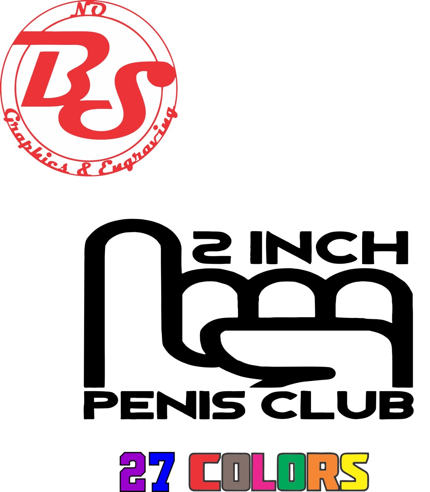 2 Inch Penis Club Decal Offensive Funny JDM Prank Men Truck Small Dick Meme noBS