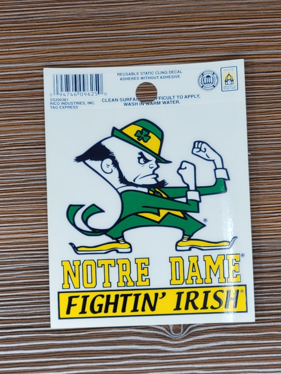 NCAA Notre Dame Fighting Irish 3.5 x 4.5 inch Decal Reusable Sticker