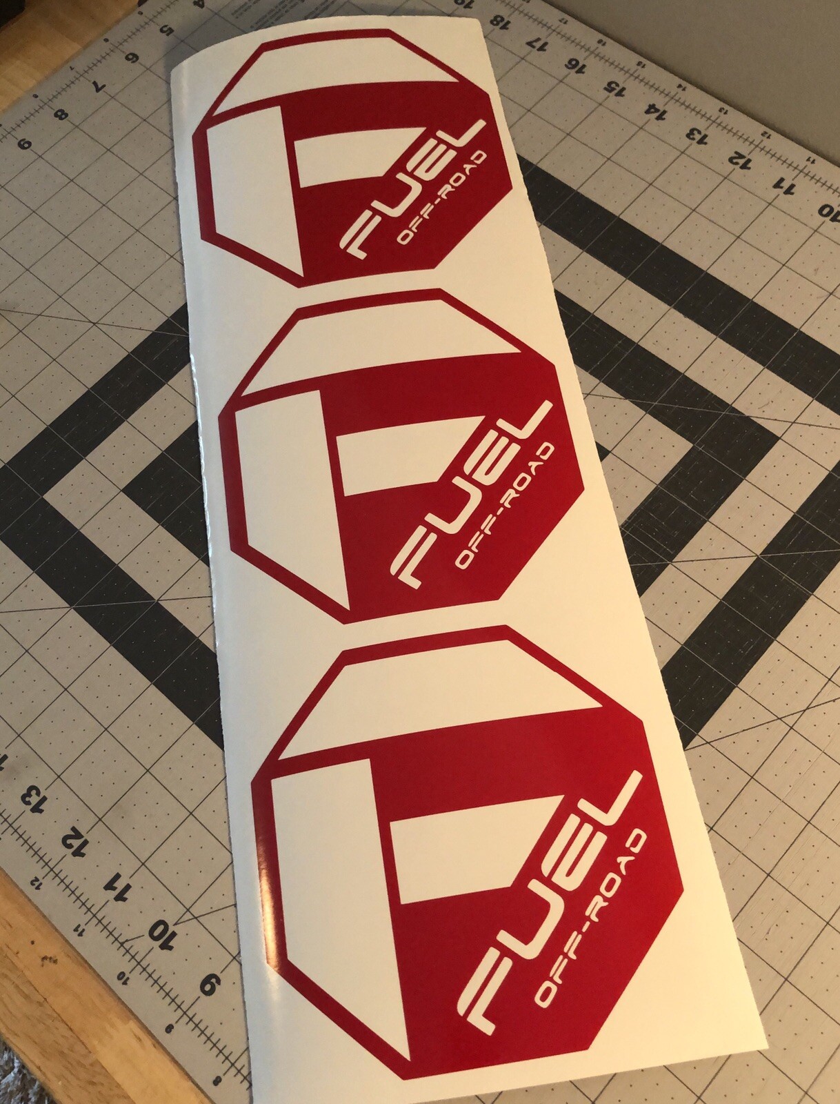 Vinyl Decal for Window – Fuel Off-Road Tires (Logo), Various Sizes & Colors