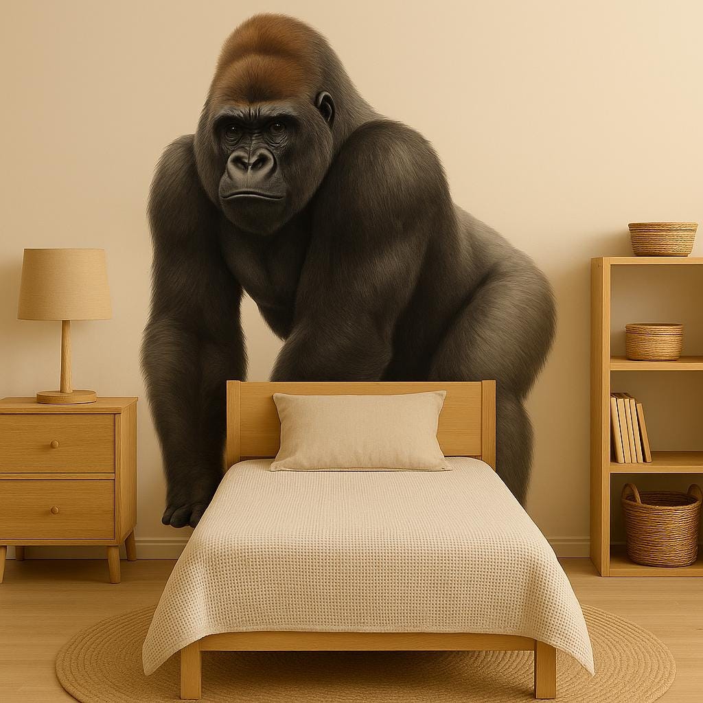 Gorilla Wall Decal | Jungle Safari Wall Sticker