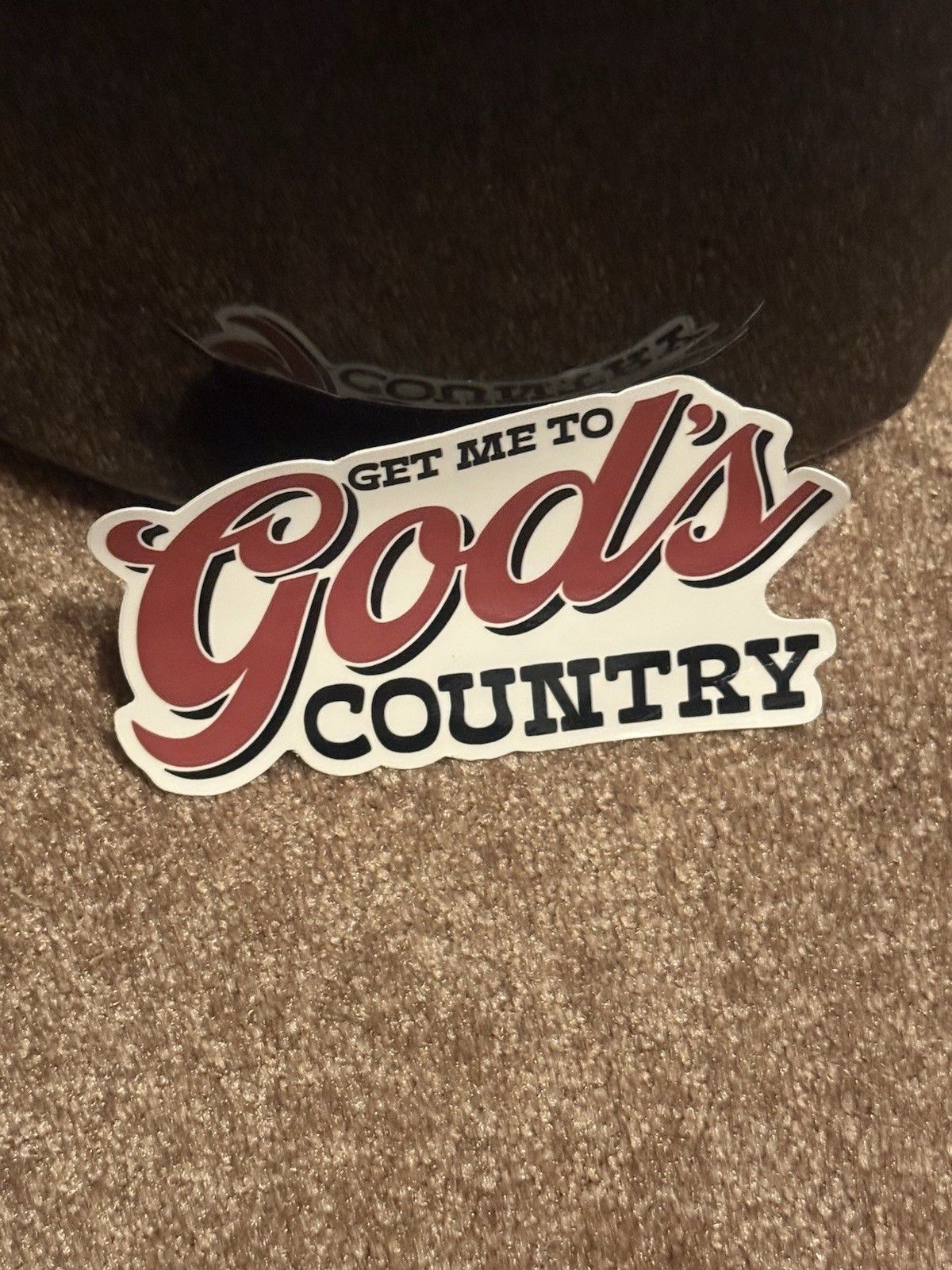 Get Me to God’s Country Morgan Wallen Vinyl Die Cut Sticker 5” Decal Red Black