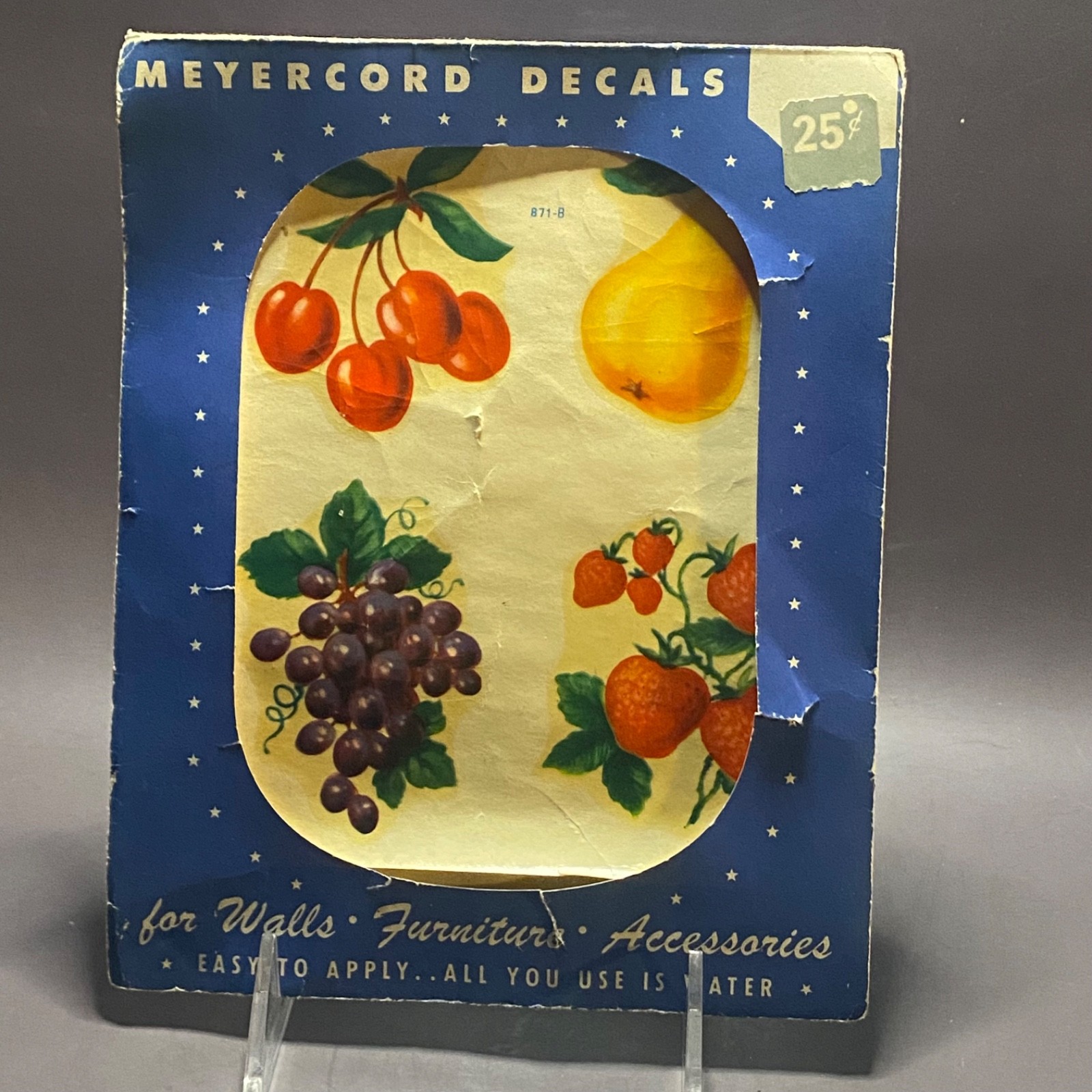 Vintage Meyercord Kitchen Decals Canister Food 50s MCM Decor Fruit