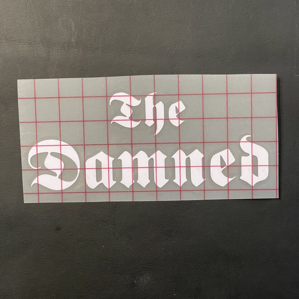 The Damned Car Decal Vinyl Band Logo Glossy Bumper Sticker Punk Rock Buzzcocks