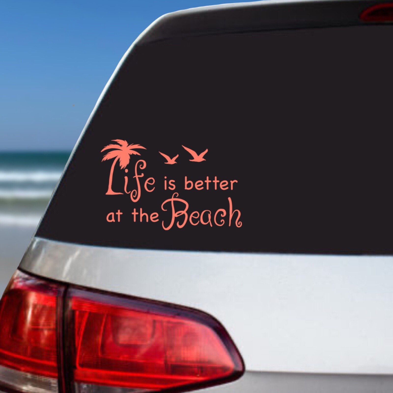 Life is Better at the Beach Decal. Beach Car Decal. Palm Tree Decal. Beach SVG.