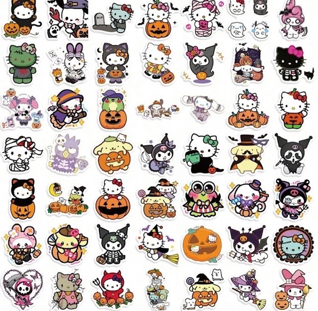 Halloween Theme Sanrio Hello Kitty & Friends Stickers – NEW!