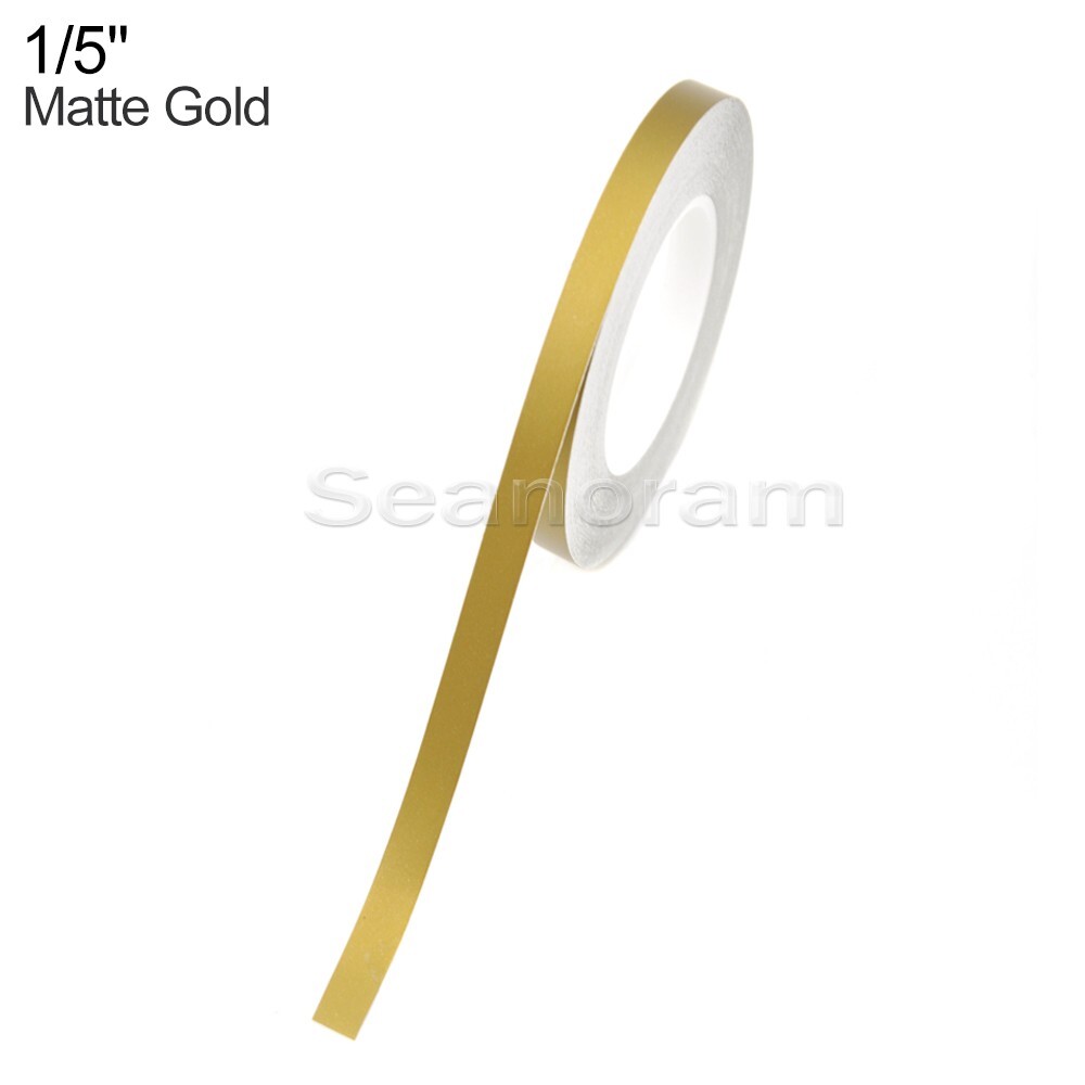 1/5" 5mm Matte Gold DIY Home Shop Bar Pinstriping Pin Stripe Decal Vinyl Sticker