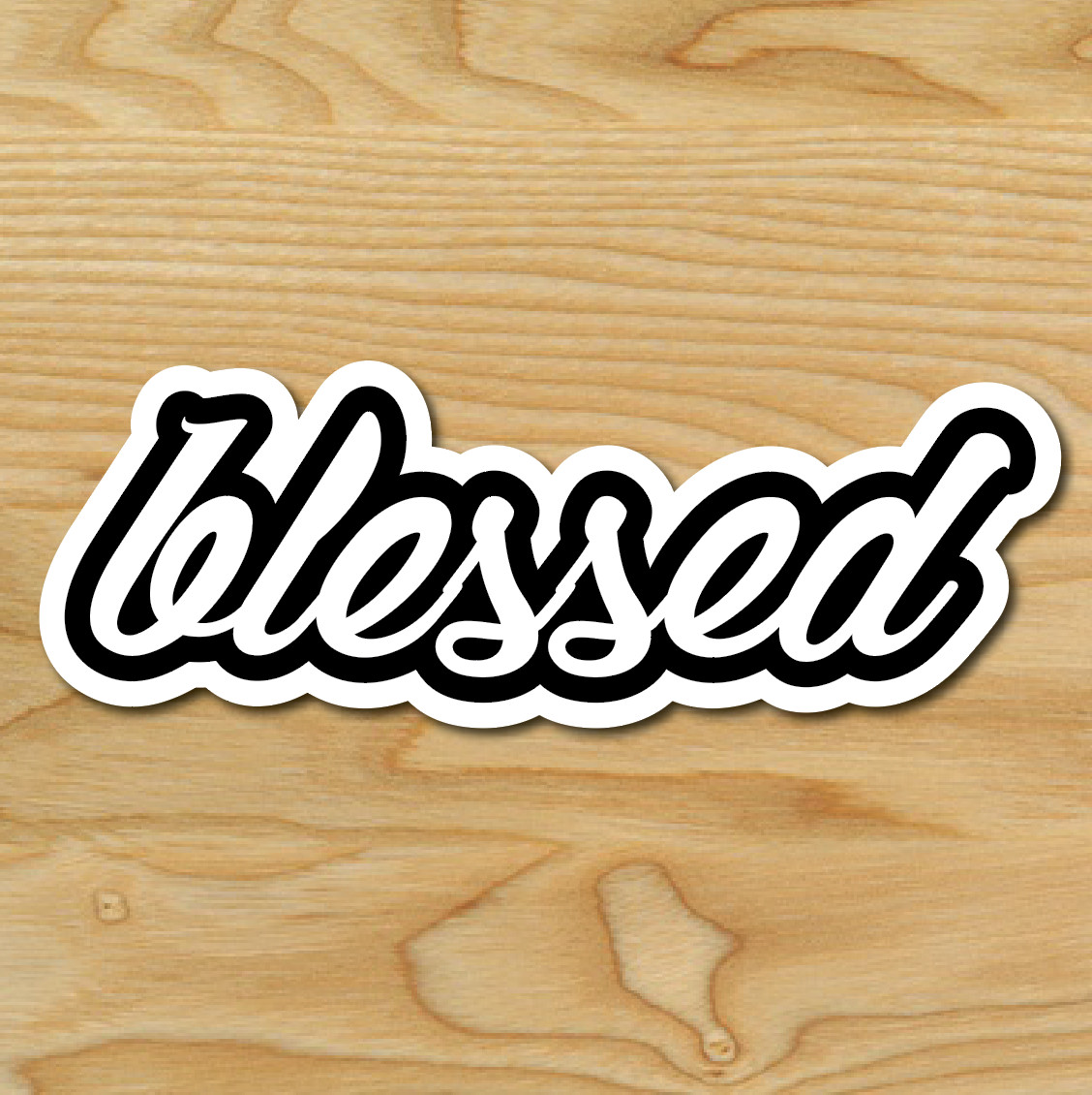 (1) Blessed car Sticker Auto Race Drift JDM Decal Euro Tuner Boost BMW NISSAN