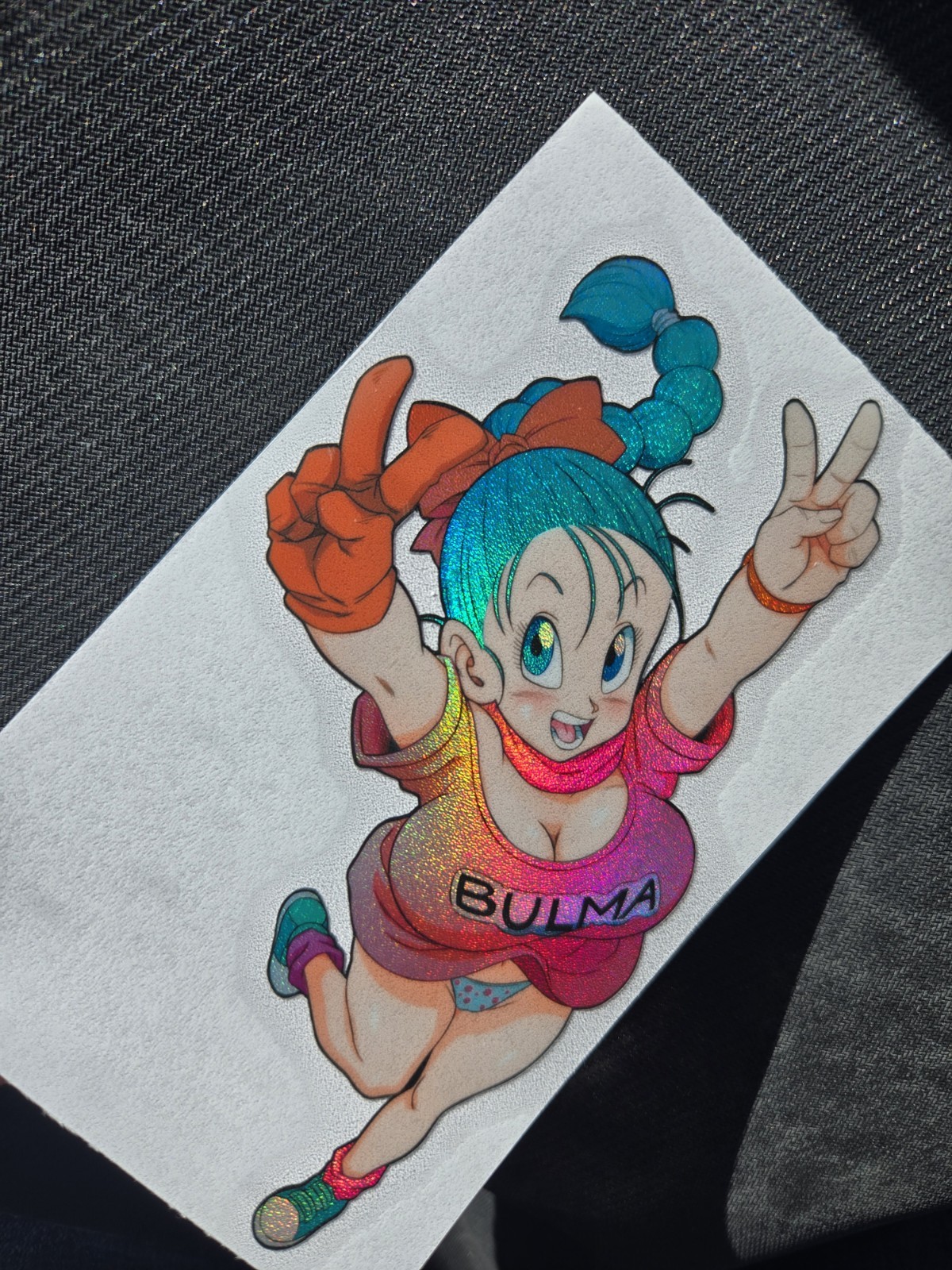 6" Spotholographic Weatherproof Waifu Vinyl Sticker Bulma Dragon