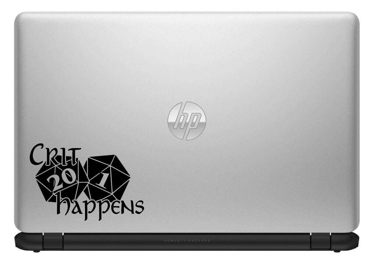 Crit Happens D20 Vinyl Sticker Decal D&D pathfinder RPG Nat20 Critical Roll