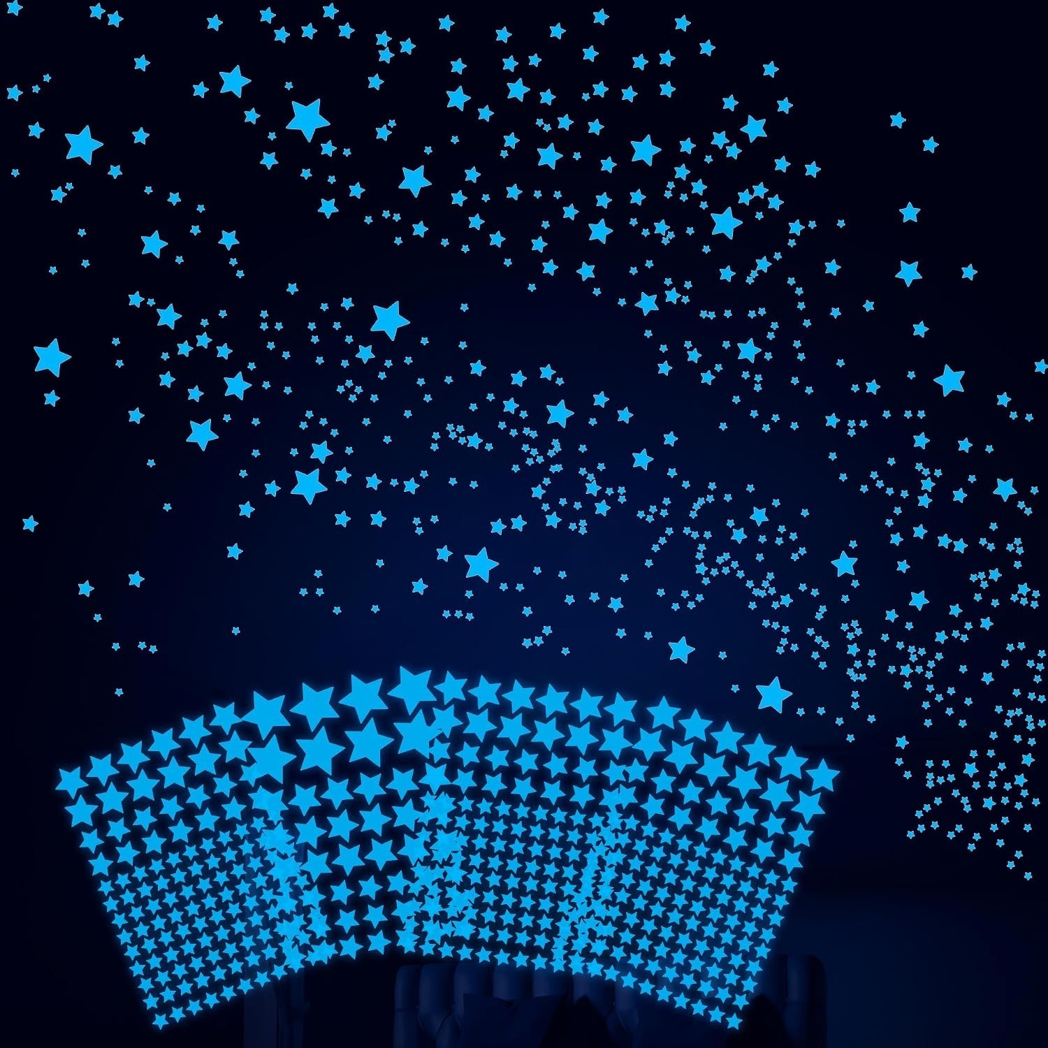 421Pcs Glow in the Dark Stars Space Wall Decals Ceiling Stars for Bedroom|Galaxy