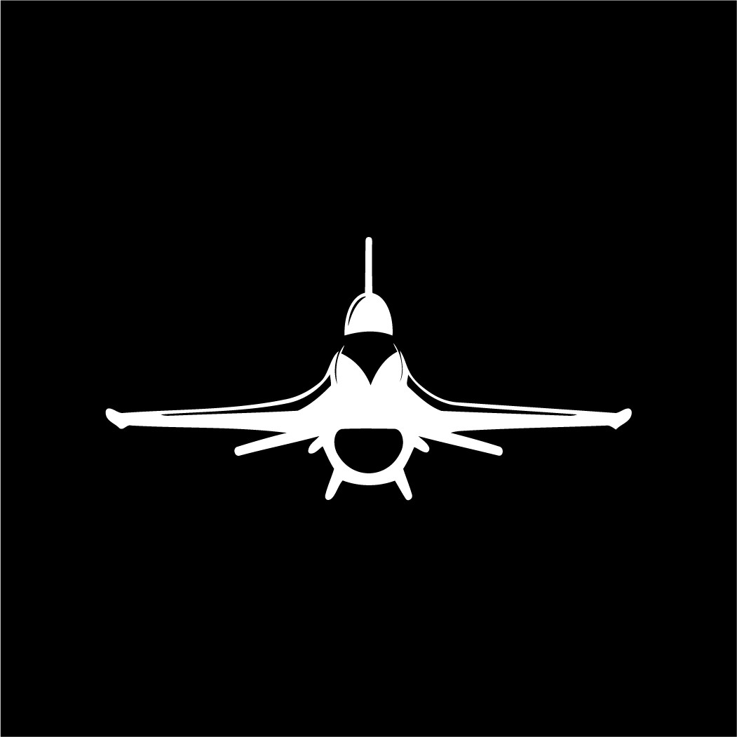 Military F-16 Die Cut Decal Available in Multiple Colors Made & Shipped From USA