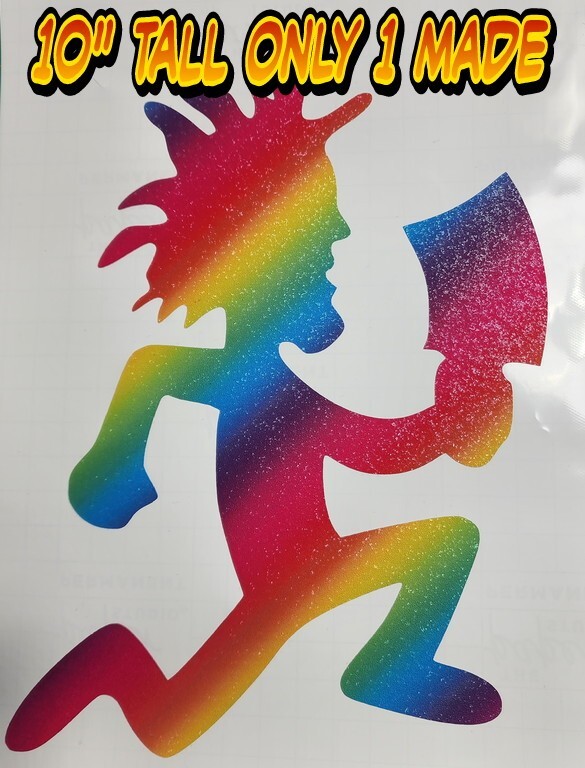10" RAINBOW HATCHETMAN juggalo juggalette icp insane clown posse twiztid rare