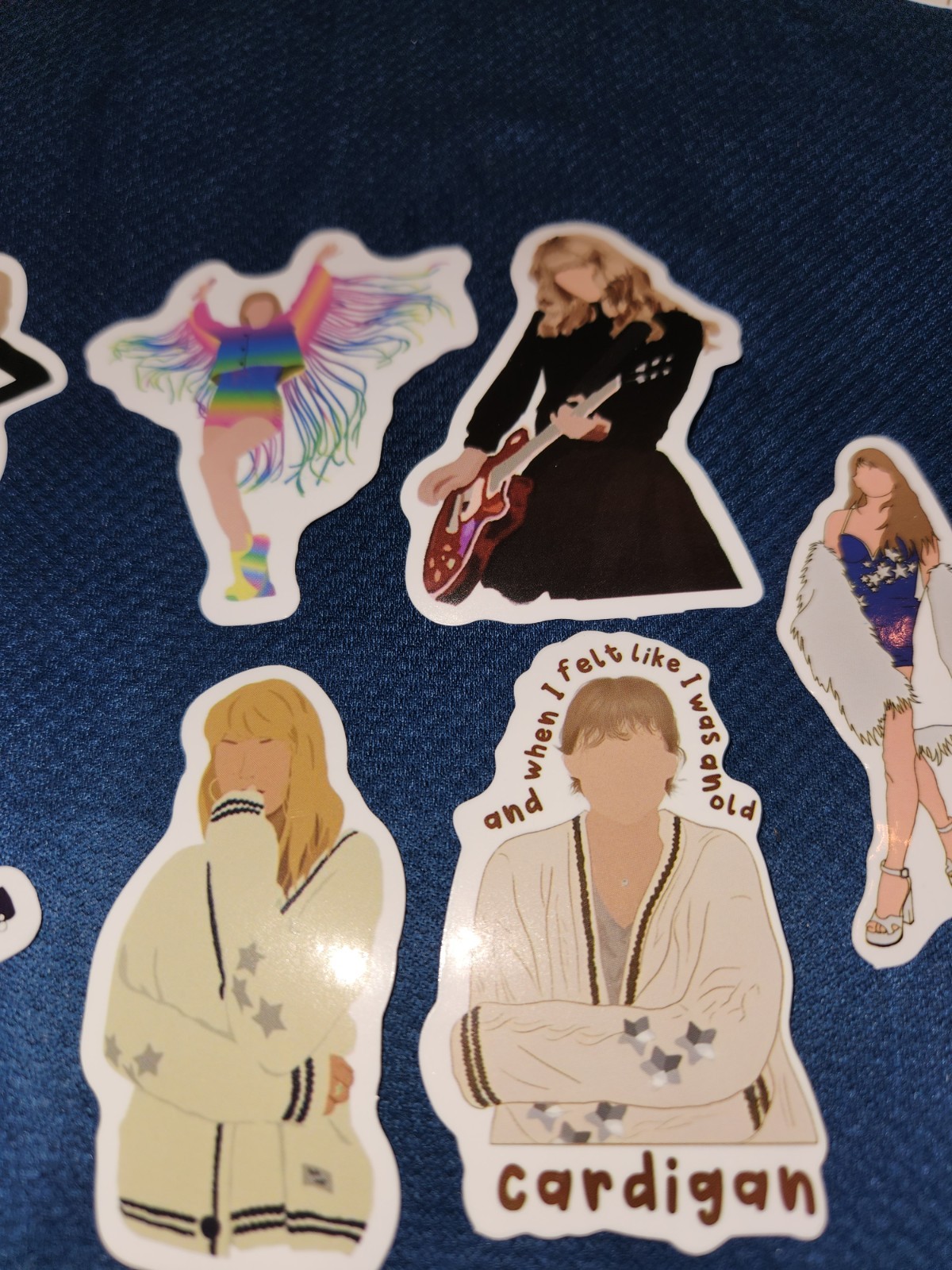 8 Taylor Swift No Face Silo Stickers, Swiftie, Laptop Stickers, Swiftie Decals