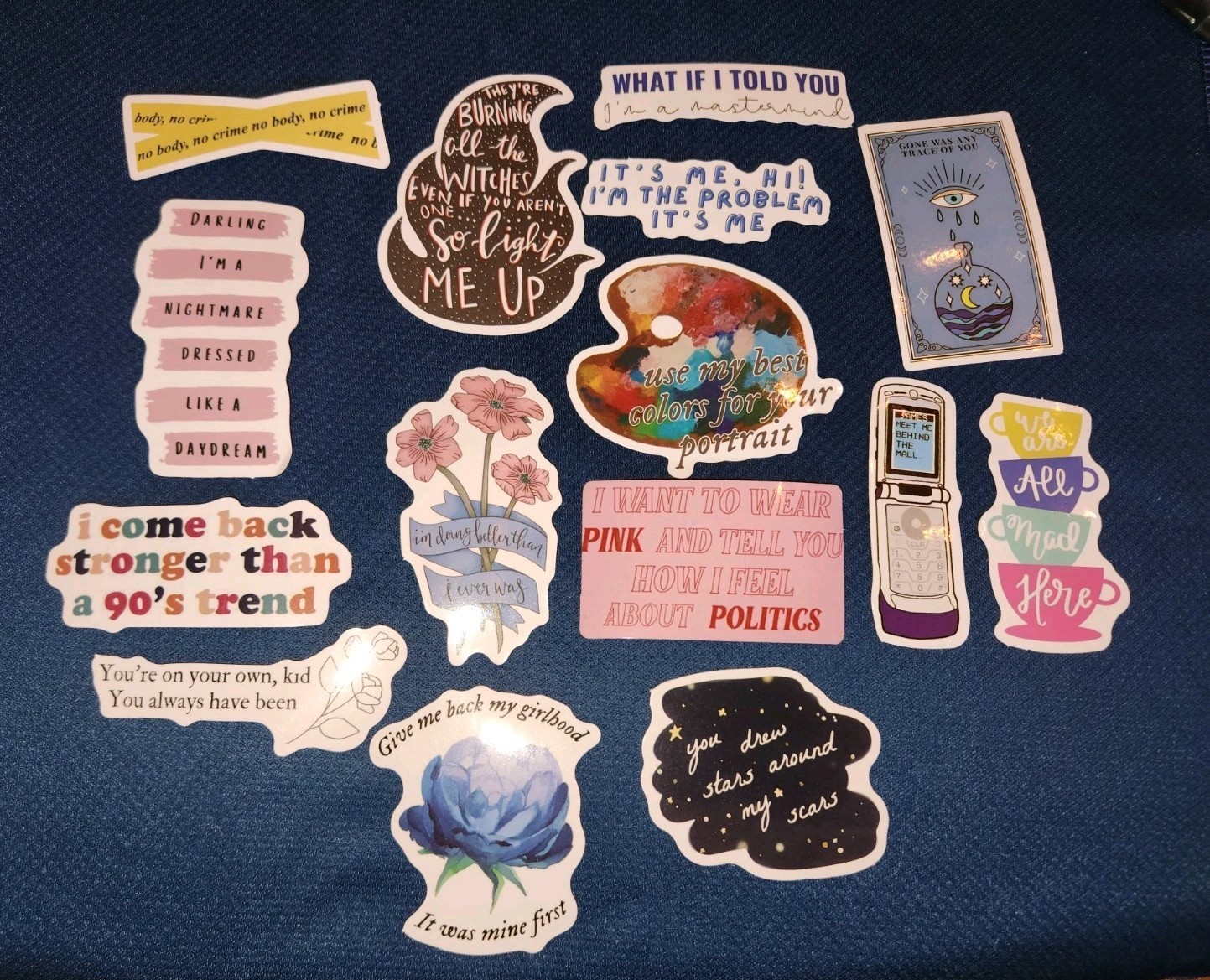 15 Taylor Swift Things Said Stickers, Swiftie, Laptop Stickers, Swiftie Decals