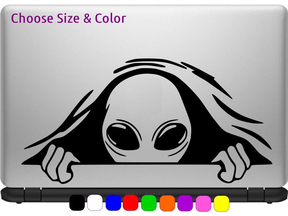 ALIEN ET EBE SPYING Vinyl Decal Laptop Wall Window Car Sticker CHOOSE SIZE COLOR