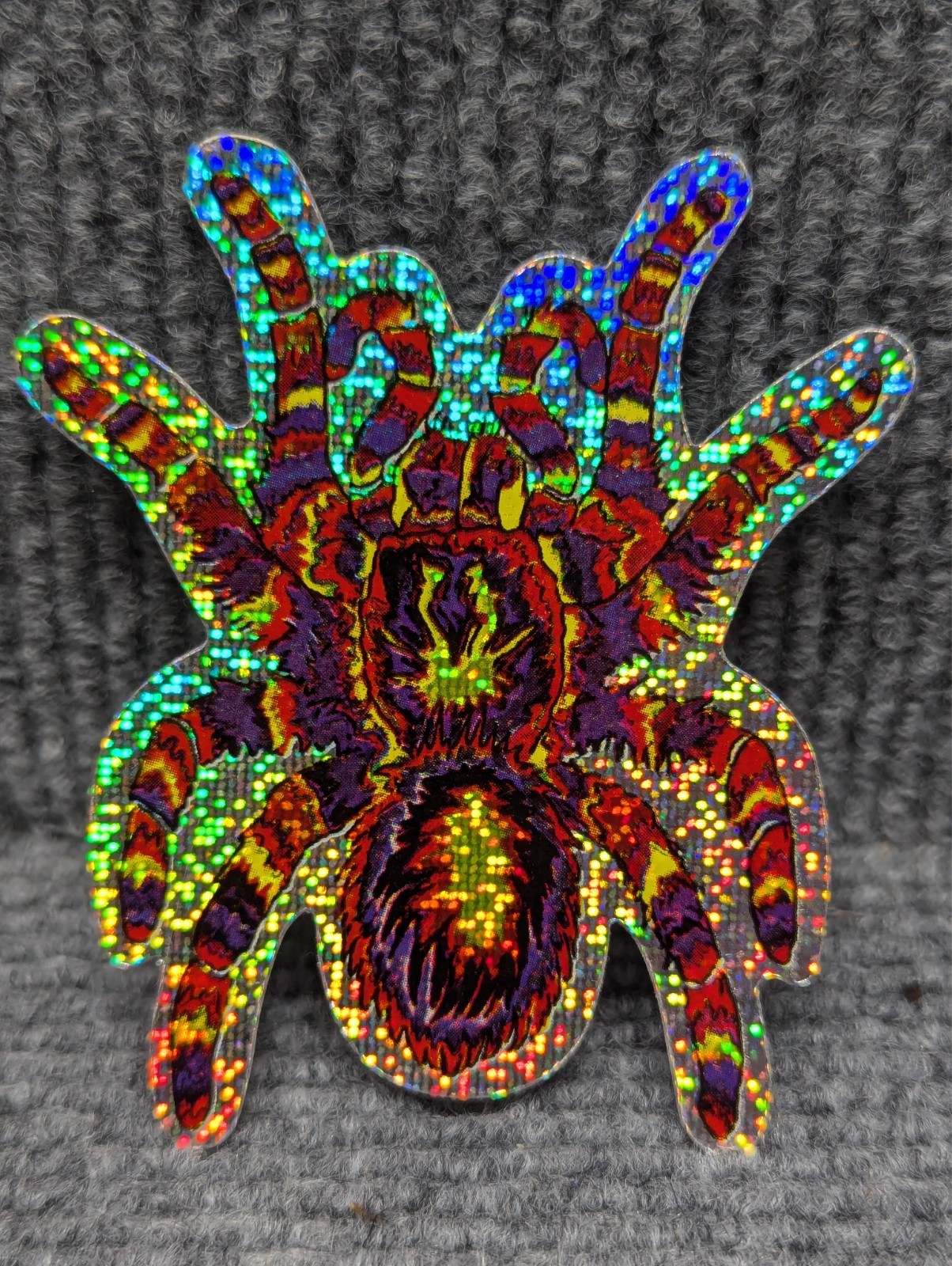 TARANTULA SPIDER STICKER Holographic Prism 1990s VENDING MACHINE Vintage