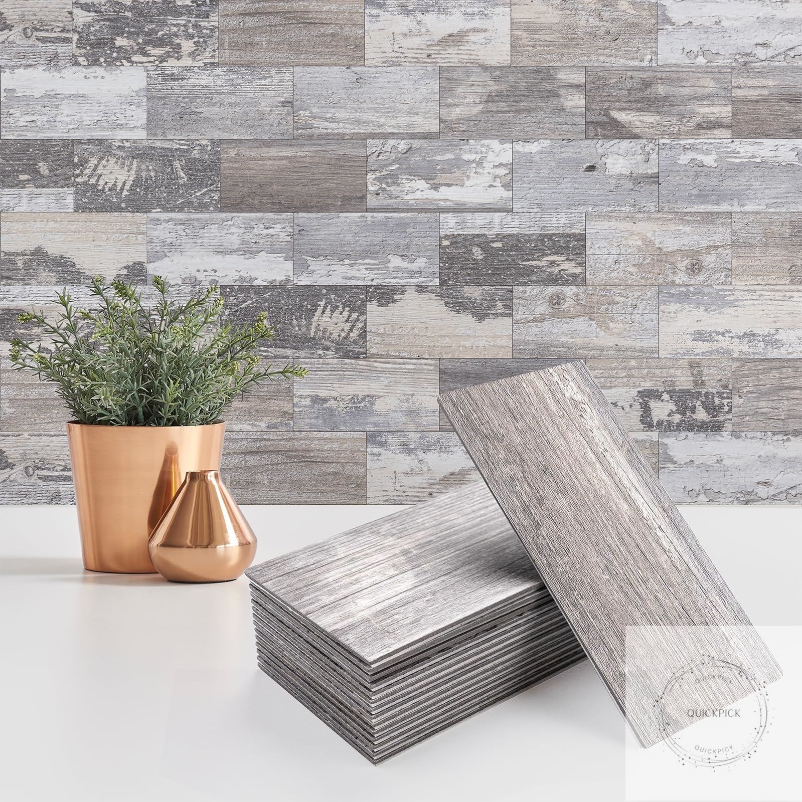 100 Pieces Peel and Stick Backsplash for Kitchen, 3" x 6" PVC Subway Tile Upgrad
