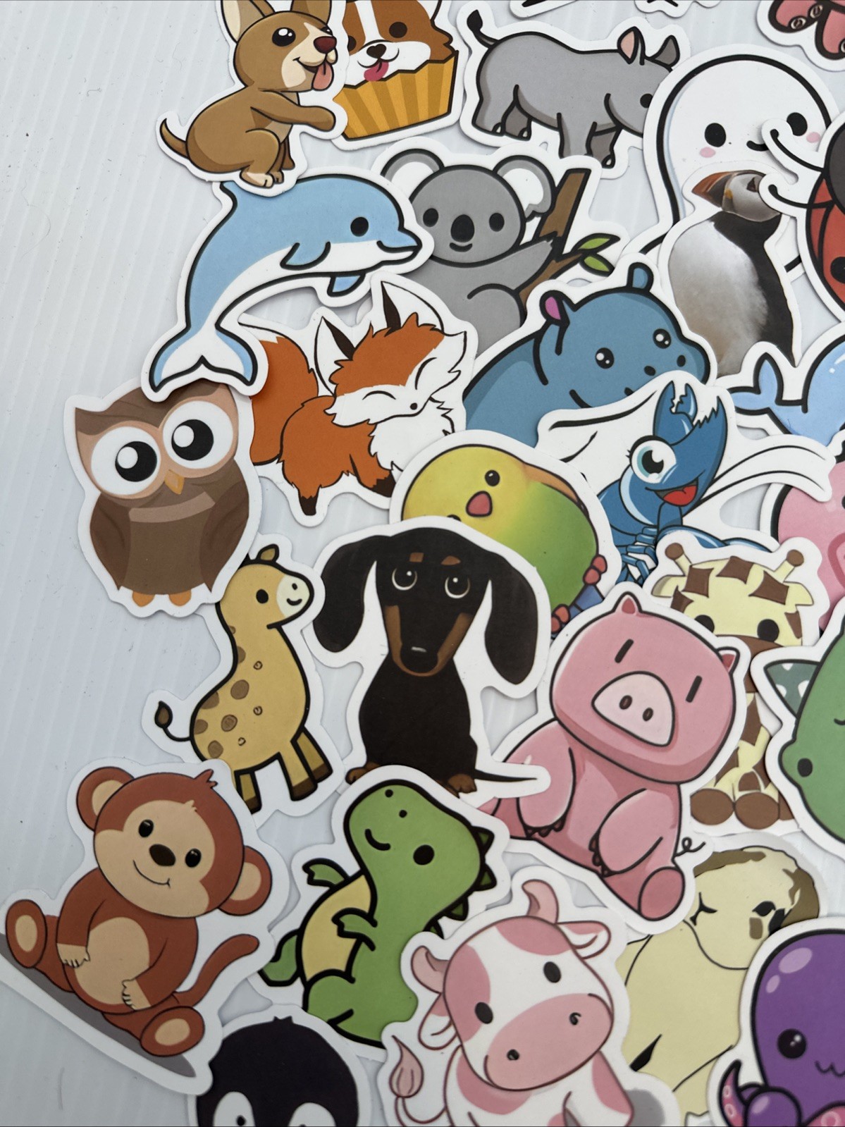 Lot Of 163 Random Small Animal Stickers Decals {HH}
