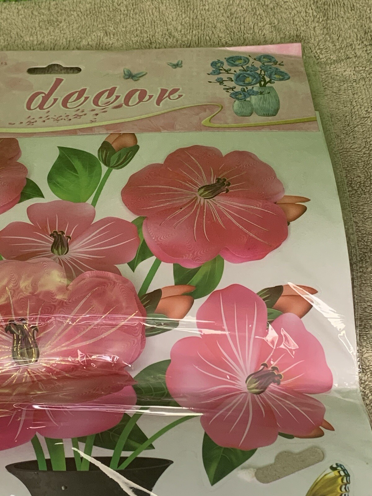 3D Flower PVC Sticker Self Adhesive Mural Home Room Furniture Wall Decal Picture