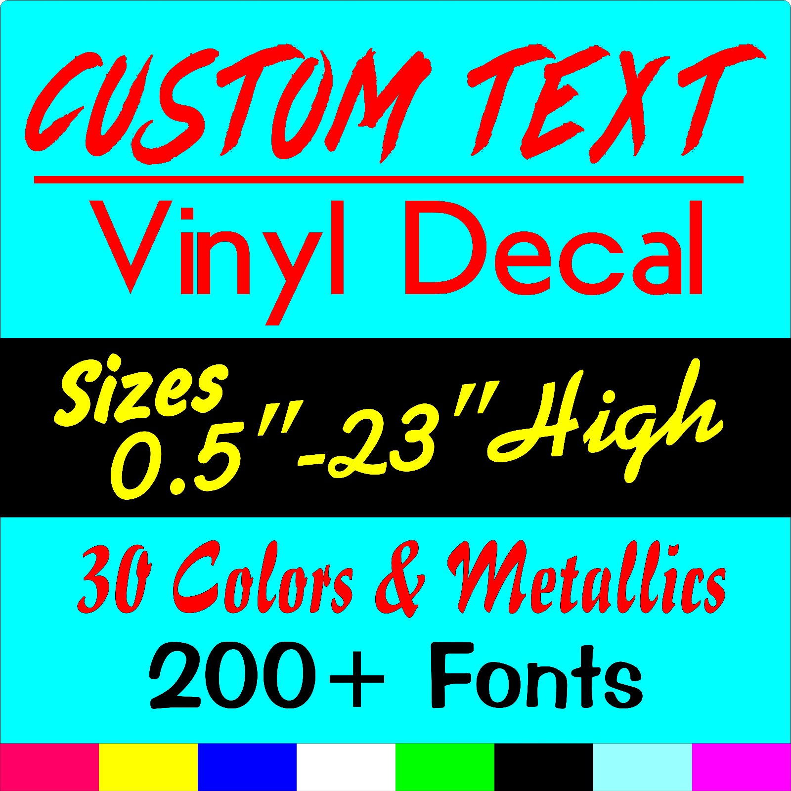 Custom Decal Vinyl Lettering Personalized for Business Sign Text Name Window Car