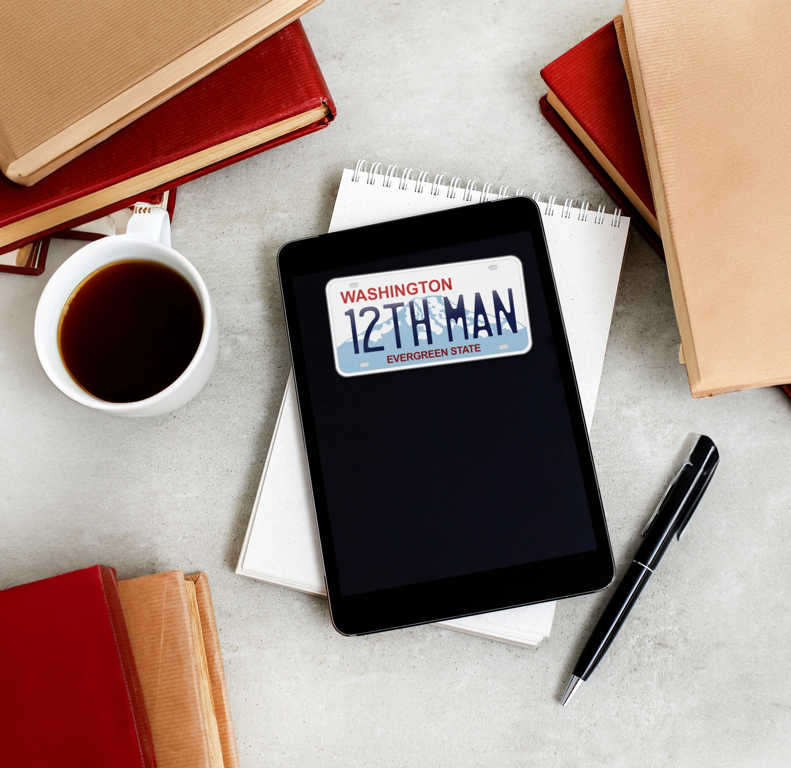 12th Man Seattle Washington License Plate Sticker