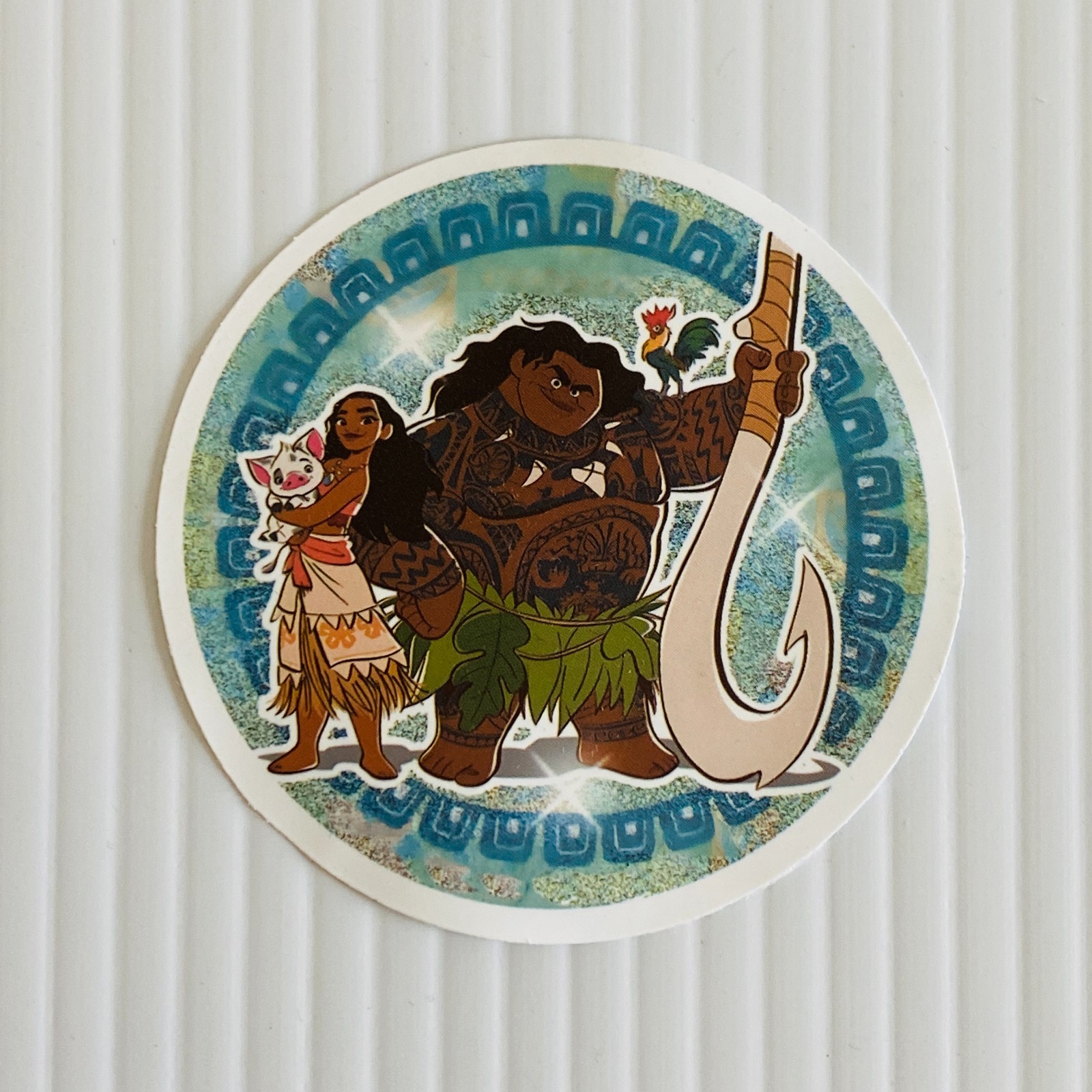 Disney Moana 2 Sticker Maui Pua Circle 2.5in