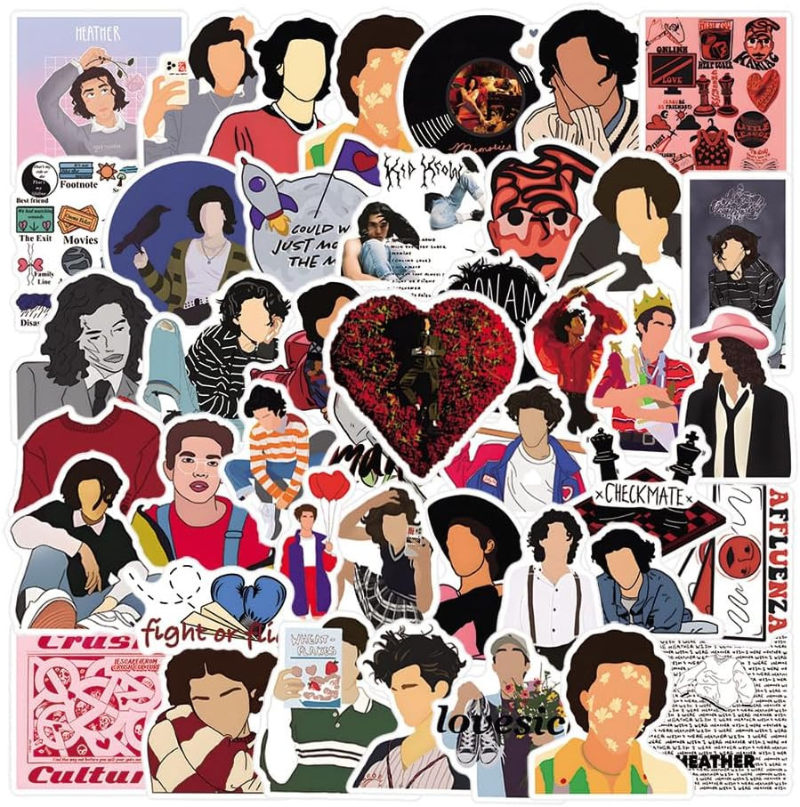 61Pcs Conan Gray Stickers Pack, Cute Cartoon Vinyl Waterproof Sticker Decals for
