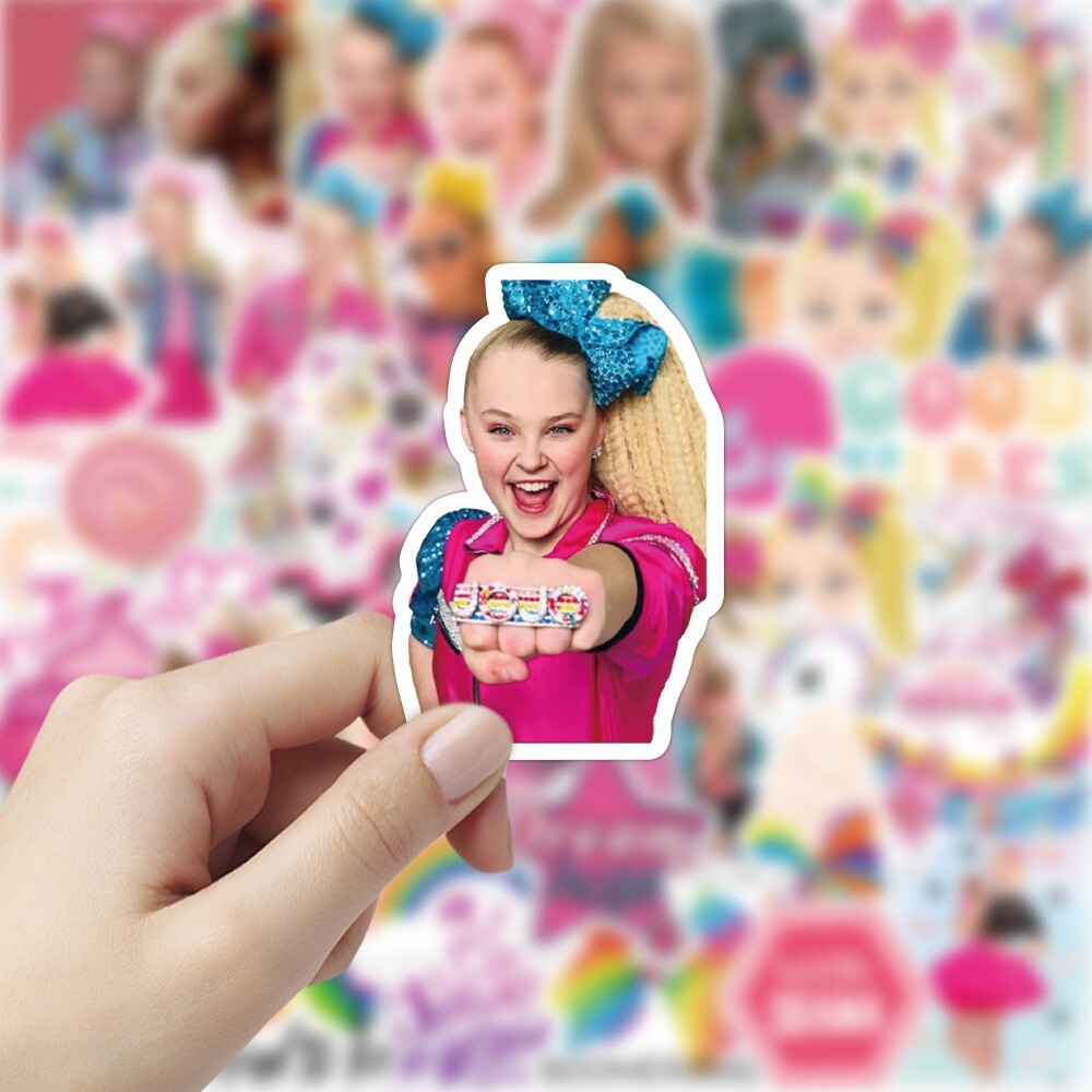 100Pcs JOJOSIWA Cartoon Sticker for Adults Teens Girl Scrapbooking Water Bottles