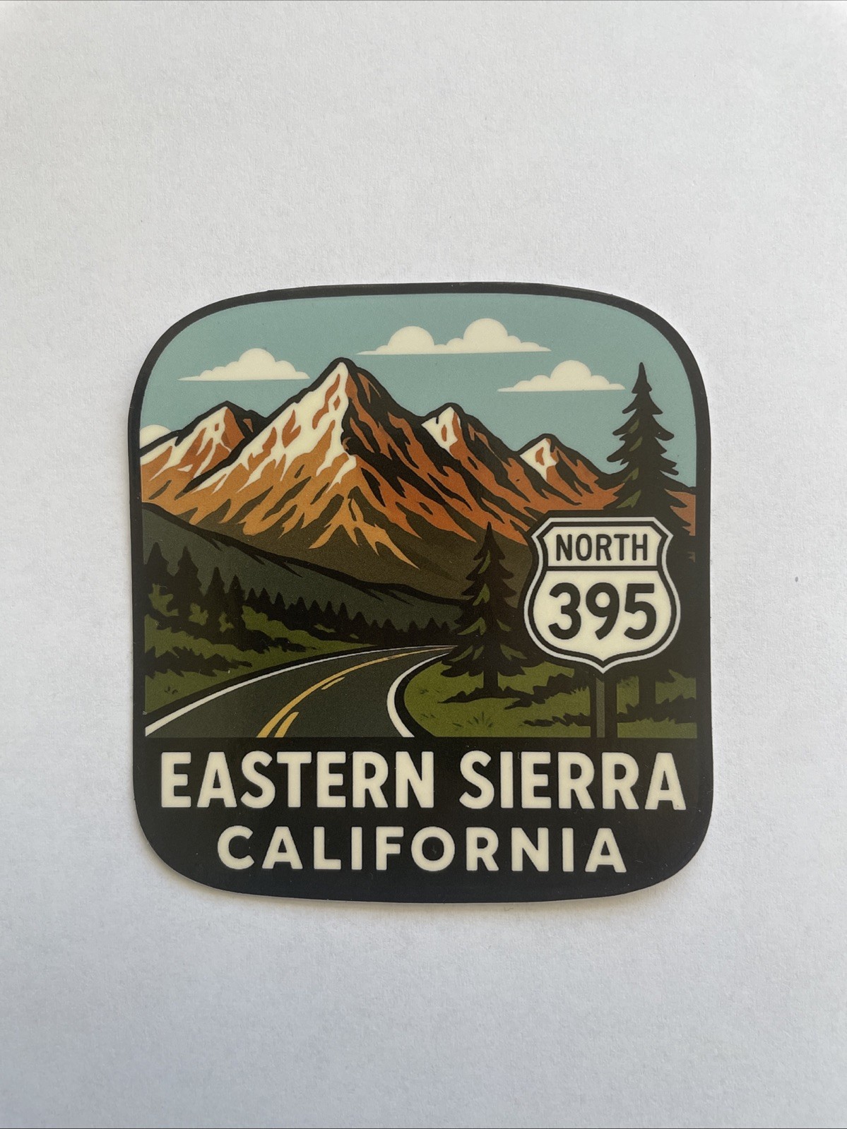 Highway 395 Eastern Sierra Nevada Mountains California Sticker