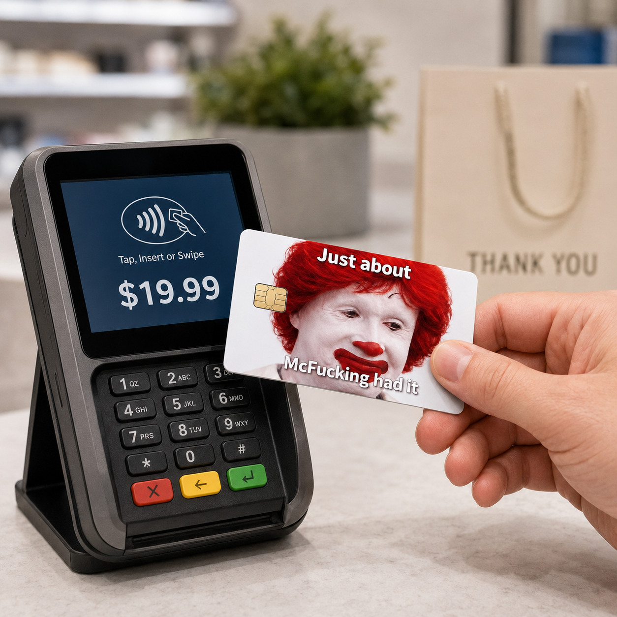 McF*ck Credit Debit Card Skin Cover Sticker Chip Funny Decal