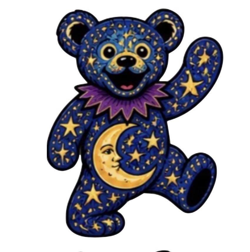 Sticker – Grateful Dead Dancing Jerry Bear 1960s Music Band Decal SYF Dead & Co