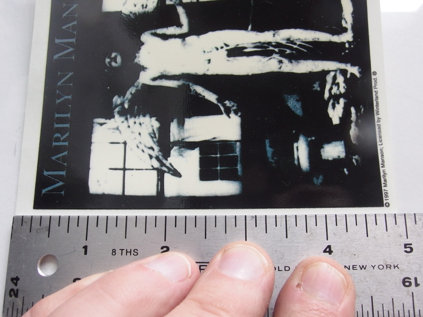 🖤 Vintage Marilyn Manson Sticker 1997 Winterland Antichrist Superstar Wings 🦇