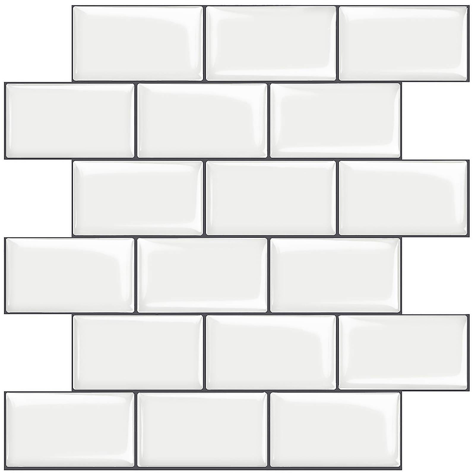 STICKGOO 10-Sheet White Subway Tiles Peel and Stick Backsplash, Stick on Tile…